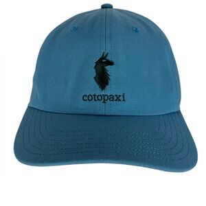 Cotopaxi Logo Embroidered Blue Unisex Adjustable One Size Cap Blue Llama Logo